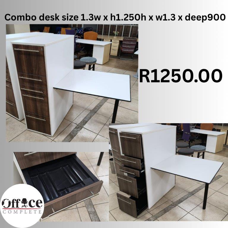 D04 - Combo desk small size h1250 x w1.3 x d900 R1250.00